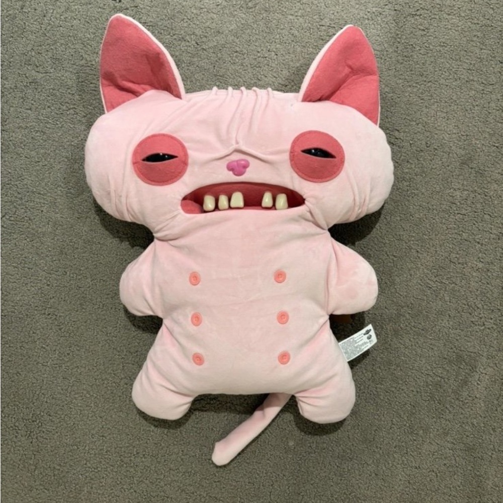 18” CATCH ME Fuggler Sphinx  BIG FUGG Wrinkle McStinkles Cat Pink Plush